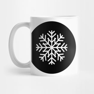 A black snowflake patch Mug